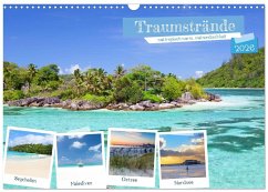Traumstrände, mal tropisch warm, mal nordisch kalt (Wandkalender 2026 DIN A3 quer), CALVENDO Monatskalender