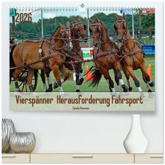 Vierspänner Herausforderung Fahrsport (hochwertiger Premium Wandkalender 2026 DIN A2 quer), Kunstdruck in Hochglanz Vierspänner Herausforderung Fahrsport (hochwertiger Premium Wandkalender 2026 DIN A2 quer), Kunstdruck in Hochglanz
