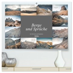 Berge und Sprüche zur Motivation und Inspiration (hochwertiger Premium Wandkalender 2026 DIN A2 quer), Kunstdruck in Hochglanz