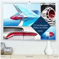 Cover US Autoklassiker 1950er bis 1970er Details (hochwertiger Premium Wandkalender 2026 DIN A2 quer), Kunstdruck in Hochglanz