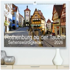 Cover Rothenburg ob der Tauber. Sehenswürdigkeiten. (hochwertiger Premium Wandkalender 2026 DIN A2 quer), Kunstdruck in Hochglanz
