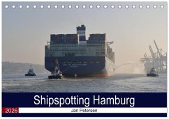 Cover Shipspotting Hamburg (Tischkalender 2026 DIN A5 quer), CALVENDO Monatskalender