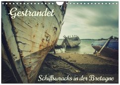 Cover Gestrandet - Schiffswracks in der Bretagne (Wandkalender 2026 DIN A4 quer), CALVENDO Monatskalender