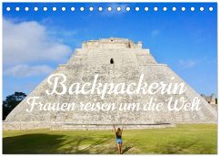 Cover Backpackerin, Frauen reisen um Die Welt (Tischkalender 2026 DIN A5 quer), CALVENDO Monatskalender
