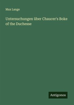 Cover Untersuchungen über Chaucer's Boke of the Duchesse