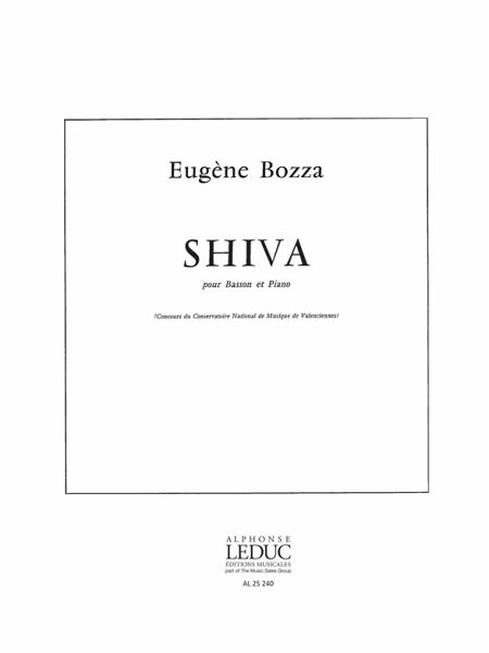 Shiva pour basson et piano Shiva pour basson et piano