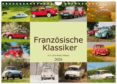 Cover Französische Klassiker - 2CV und D Modell Oldtimer (Wandkalender 2026 DIN A4 quer), CALVENDO Monatskalender