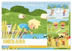 Cover KINDERLACHEN - Fröhlich durch das Jahr - Ein Kinderkalender (Tischkalender 2026 DIN A5 quer), CALVENDO Monatskalender