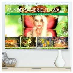 Cover Wundersamer Elfenwald. Liebliche Naturgeister und Lichtgestalten (hochwertiger Premium Wandkalender 2026 DIN A2 quer), Kunstdruck in Hochglanz