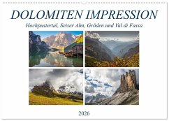 Dolomiten Impression, Hochpustertal, Seiser Alm, Gröden, Val di Fassa (Wandkalender 2026 DIN A2 quer), CALVENDO Monatskalender Dolomiten Impression, Hochpustertal, Seiser Alm, Gröden, Val di Fassa (Wandkalender 2026 DIN A2 quer), CALVENDO Monatskalender