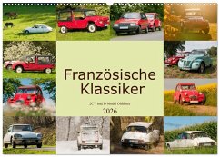 Cover Französische Klassiker - 2CV und D Modell Oldtimer (Wandkalender 2026 DIN A2 quer), CALVENDO Monatskalender