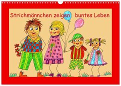 Strichmännchen zeigen buntes Leben (Wandkalender 2026 DIN A3 quer), CALVENDO Monatskalender Strichmännchen zeigen buntes Leben (Wandkalender 2026 DIN A3 quer), CALVENDO Monatskalender