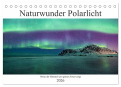 Cover Naturwunder Polarlicht (Tischkalender 2026 DIN A5 quer), CALVENDO Monatskalender