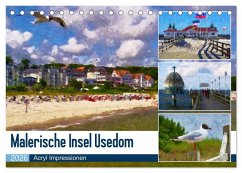Cover Malerische Insel Usedom - Acryl Impressionen (Tischkalender 2026 DIN A5 quer), CALVENDO Monatskalender