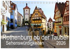 Cover Rothenburg ob der Tauber. Sehenswürdigkeiten. (Tischkalender 2026 DIN A5 quer), CALVENDO Monatskalender