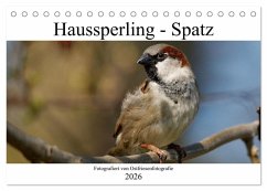 Haussperling - Spatz fotografiert von Ostfriesenfotografie (Tischkalender 2026 DIN A5 quer), CALVENDO Monatskalender Haussperling - Spatz fotografiert von Ostfriesenfotografie (Tischkalender 2026 DIN A5 quer), CALVENDO Monatskalender