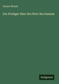 Cover Der Prediger über den Wert des Daseins