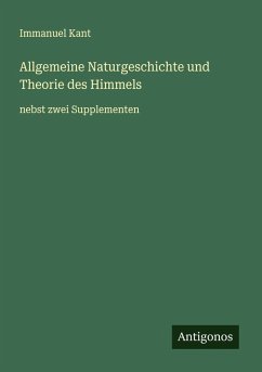 Cover Allgemeine Naturgeschichte und Theorie des Himmels