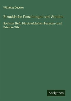 Cover Etruskische Forschungen und Studien