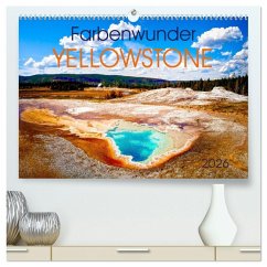 Farbenwunder Yellowstone (hochwertiger Premium Wandkalender 2026 DIN A2 quer), Kunstdruck in Hochglanz