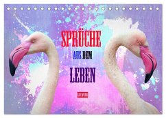 Cover Sprüche aus dem Leben - Artwork (Tischkalender 2026 DIN A5 quer), CALVENDO Monatskalender