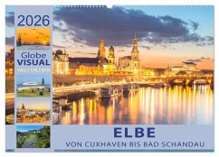 ELBE - Von Cuxhaven bis Bad Schandau (Wandkalender 2026 DIN A2 quer), CALVENDO Monatskalender ELBE - Von Cuxhaven bis Bad Schandau (Wandkalender 2026 DIN A2 quer), CALVENDO Monatskalender