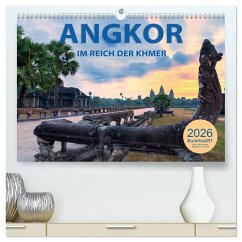 ANGKOR - IM REICH DER KHMER (hochwertiger Premium Wandkalender 2026 DIN A2 quer), Kunstdruck in Hochglanz