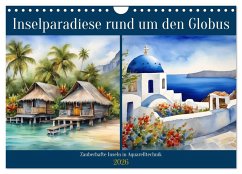 Inselparadiese rund um den Globus (Wandkalender 2026 DIN A4 quer), CALVENDO Monatskalender