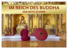 Cover IM REICH DES BUDDHA - DER ROTE SCHIRM (Wandkalender 2026 DIN A2 quer), CALVENDO Monatskalender