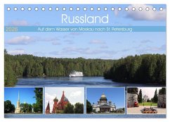 Cover Russland - Auf dem Wasser von Moskau nach St. Petersburg (Tischkalender 2026 DIN A5 quer), CALVENDO Monatskalender