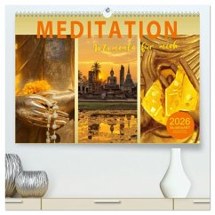 MEDITATION Momente für mich (hochwertiger Premium Wandkalender 2026 DIN A2 quer), Kunstdruck in Hochglanz