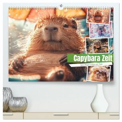 Capybara Zeit (hochwertiger Premium Wandkalender 2026 DIN A2 quer), Kunstdruck in Hochglanz