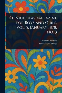 Cover St. Nicholas Magazine for Boys and Girls, Vol. 5, January 1878, No. 3