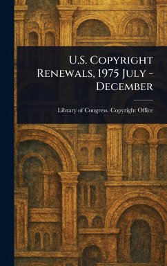 Cover U.S. Copyright Renewals, 1975 July - December