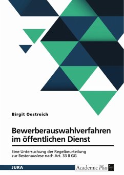 Bewerberauswahlverfahren im öffentlichen Dienst (eBook, PDF)