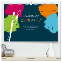 Bastelkalender KREATIV (hochwertiger Premium Wandkalender 2026 DIN A2 quer), Kunstdruck in Hochglanz