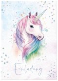 Einladungskarte Kinder A6 12er Sets [Einhorn] EM
