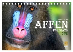 Cover AFFENPORTRÄTS (Tischkalender 2026 DIN A5 quer), CALVENDO Monatskalender