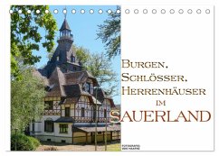 Cover Burgen, Schlösser, Herrenhäuer im Sauerland (Tischkalender 2026 DIN A5 quer), CALVENDO Monatskalender