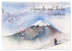 Aquarelle und Haiku von Basho (Tischkalender 2026 DIN A5 quer), CALVENDO Monatskalender