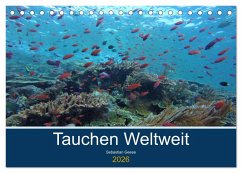 Tauchplätze Weltweit (Tischkalender 2026 DIN A5 quer), CALVENDO Monatskalender