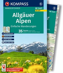 Cover KOMPASS Wanderführer Allgäuer Alpen, einfache Wanderungen, 35 Touren mit Extra-Tourenkarte