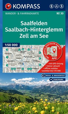 Cover KOMPASS Wanderkarte 30 Saalfelden, Saalbach-Hinterglemm, Zell am See 1:50.000
