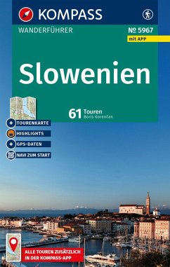Cover KOMPASS Wanderführer Slowenien, 61 Touren mit Extra-Tourenkarte