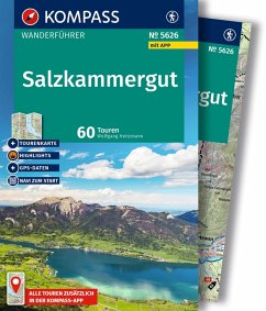Cover KOMPASS Wanderführer Salzkammergut, 60 Touren mit Extra-Tourenkarte