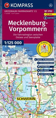Cover KOMPASS Großraum Fahrradkarte 3702 Mecklenburg-Vorpommern 1:125.000
