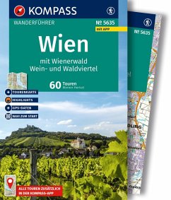 Cover KOMPASS Wanderführer Wien mit Wienerwald, Wein- und Waldviertel, 60 Touren mit Extra-Tourenkarte