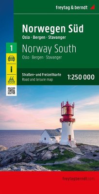 Cover Norwegen Süd, Straßen- und Freizeitkarte 1:250.000, freytag & berndt