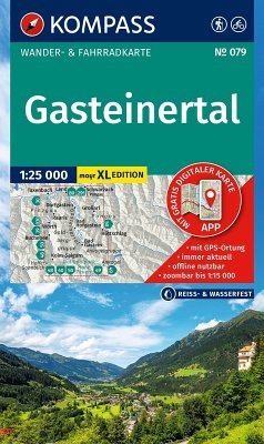 Cover KOMPASS Wanderkarte 079 Gasteinertal 1:25.000