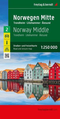 Cover Norwegen Mitte, Straßen- und Freizeitkarte 1:250.000, freytag & berndt